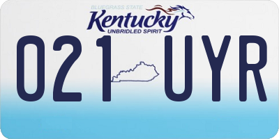 KY license plate 021UYR