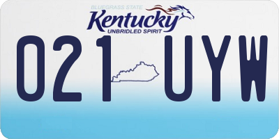KY license plate 021UYW