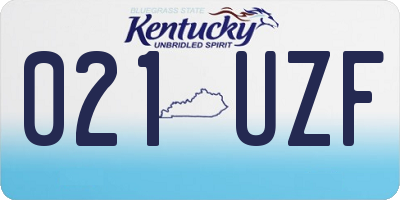 KY license plate 021UZF
