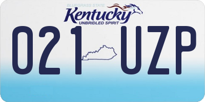 KY license plate 021UZP