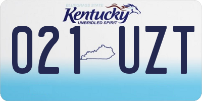 KY license plate 021UZT