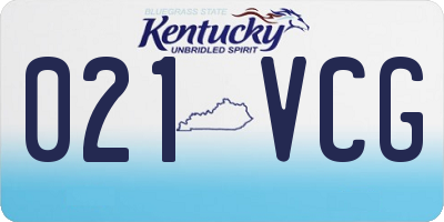 KY license plate 021VCG