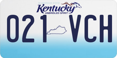 KY license plate 021VCH