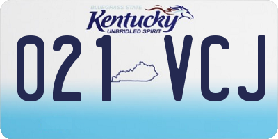 KY license plate 021VCJ