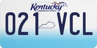 KY license plate 021VCL
