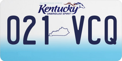 KY license plate 021VCQ