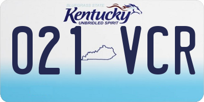 KY license plate 021VCR