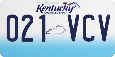 KY license plate 021VCV