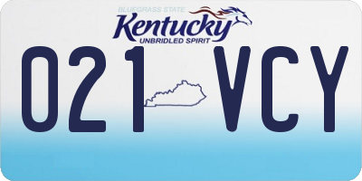 KY license plate 021VCY