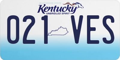 KY license plate 021VES