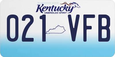 KY license plate 021VFB