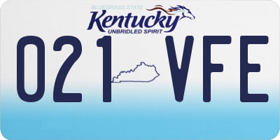 KY license plate 021VFE