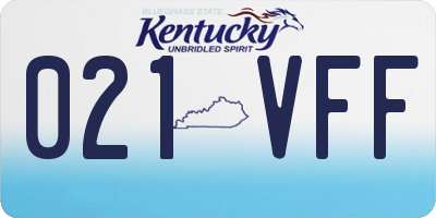 KY license plate 021VFF
