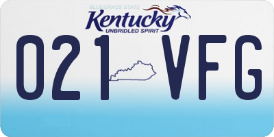 KY license plate 021VFG
