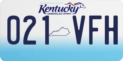 KY license plate 021VFH