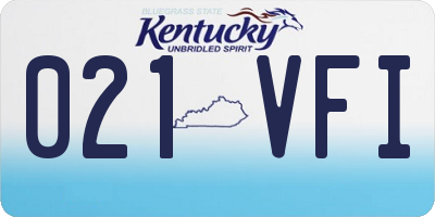 KY license plate 021VFI