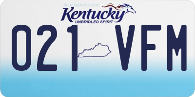 KY license plate 021VFM