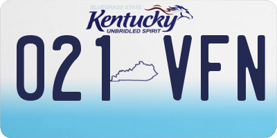 KY license plate 021VFN