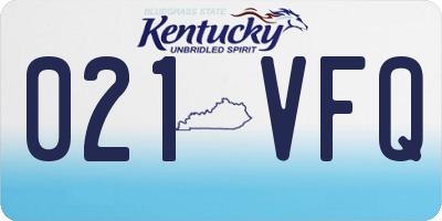 KY license plate 021VFQ