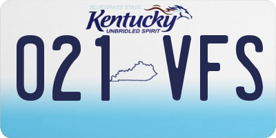 KY license plate 021VFS