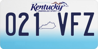 KY license plate 021VFZ