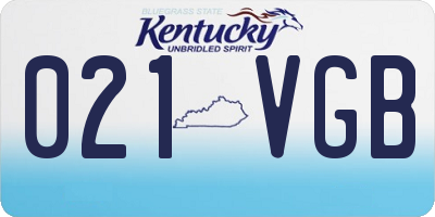 KY license plate 021VGB