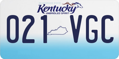 KY license plate 021VGC