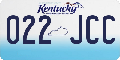 KY license plate 022JCC