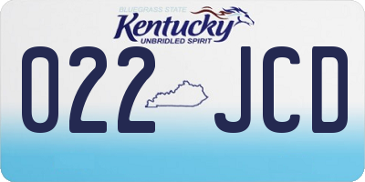 KY license plate 022JCD