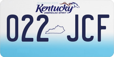 KY license plate 022JCF