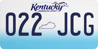 KY license plate 022JCG