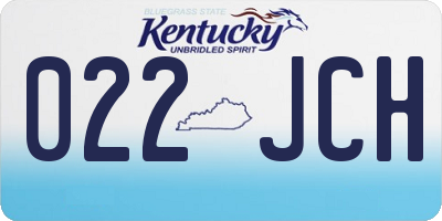 KY license plate 022JCH