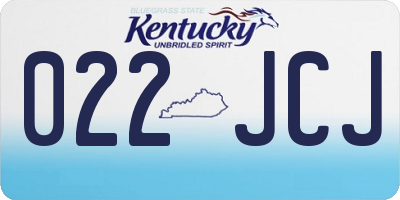 KY license plate 022JCJ