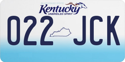 KY license plate 022JCK