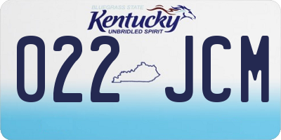 KY license plate 022JCM