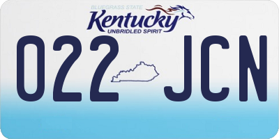 KY license plate 022JCN