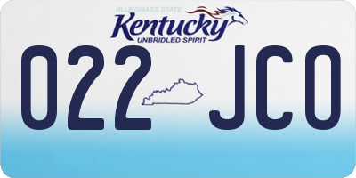 KY license plate 022JCO