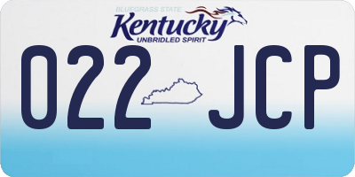 KY license plate 022JCP