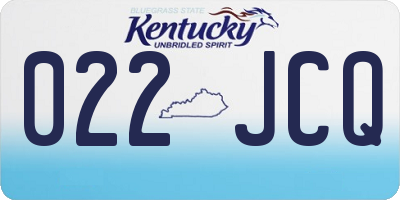 KY license plate 022JCQ