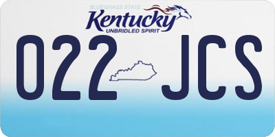 KY license plate 022JCS