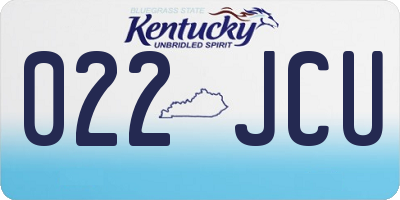 KY license plate 022JCU