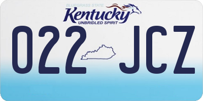 KY license plate 022JCZ