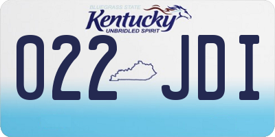 KY license plate 022JDI