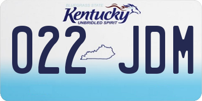 KY license plate 022JDM