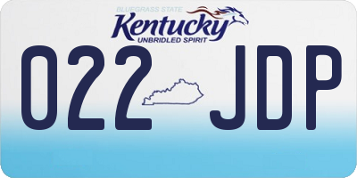 KY license plate 022JDP
