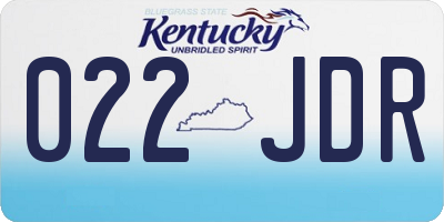 KY license plate 022JDR
