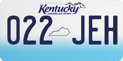 KY license plate 022JEH