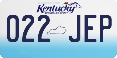 KY license plate 022JEP