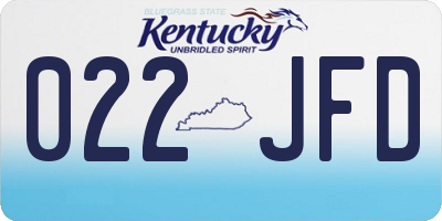 KY license plate 022JFD