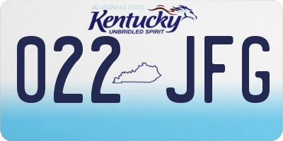 KY license plate 022JFG